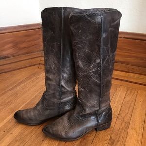 Frye Ray Seam tall boot in slate